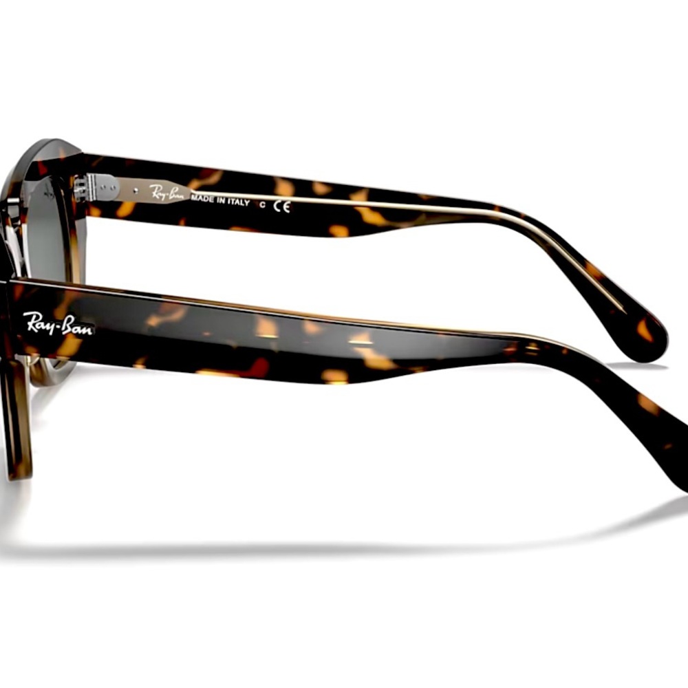 Ray-Ban State Street Women’s Fashion Sunglasses RB2186 Brown Tortoise Grey Smoke - Picture 9 of 10